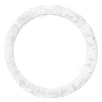Xkeribom Lenkradbezug 37-38cm Lenkradschoner Lenkradschutz Plüsch Weiss